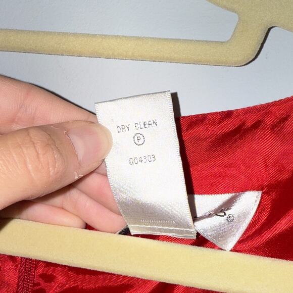 Chadwicks Womens Vtg Sheath Dress Size 14 Petite Red Linen Blend Short Sleeve - Picture 5 of 8